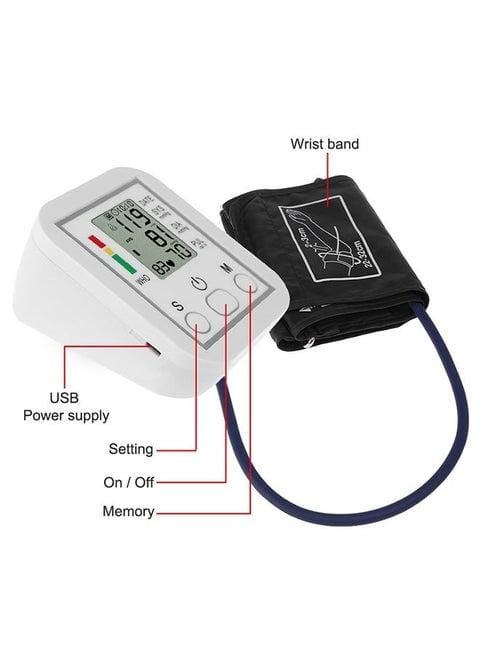 Digital Blood Pressure Monitor – Portable Rechargeable Sphygmomanometer for Home & Travel Health Tracking