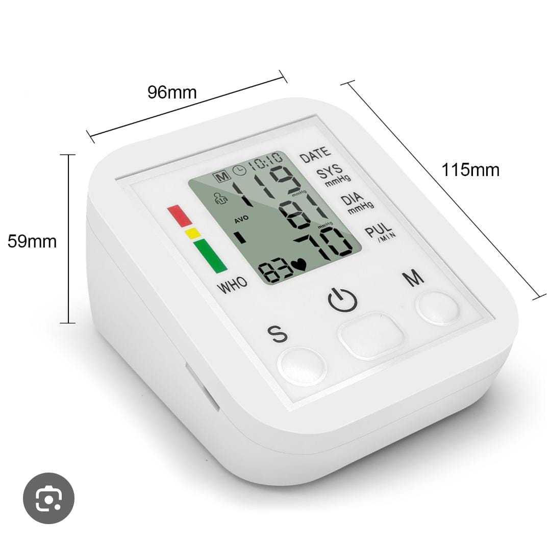 Digital Blood Pressure Monitor – Portable Rechargeable Sphygmomanometer for Home & Travel Health Tracking