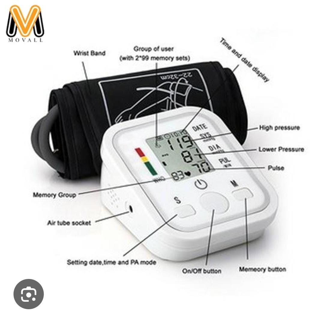 Rechargeable Sphygmomanometer – Accurate Digital Blood Pressure & Pulse Monitor for Adults and Seniors