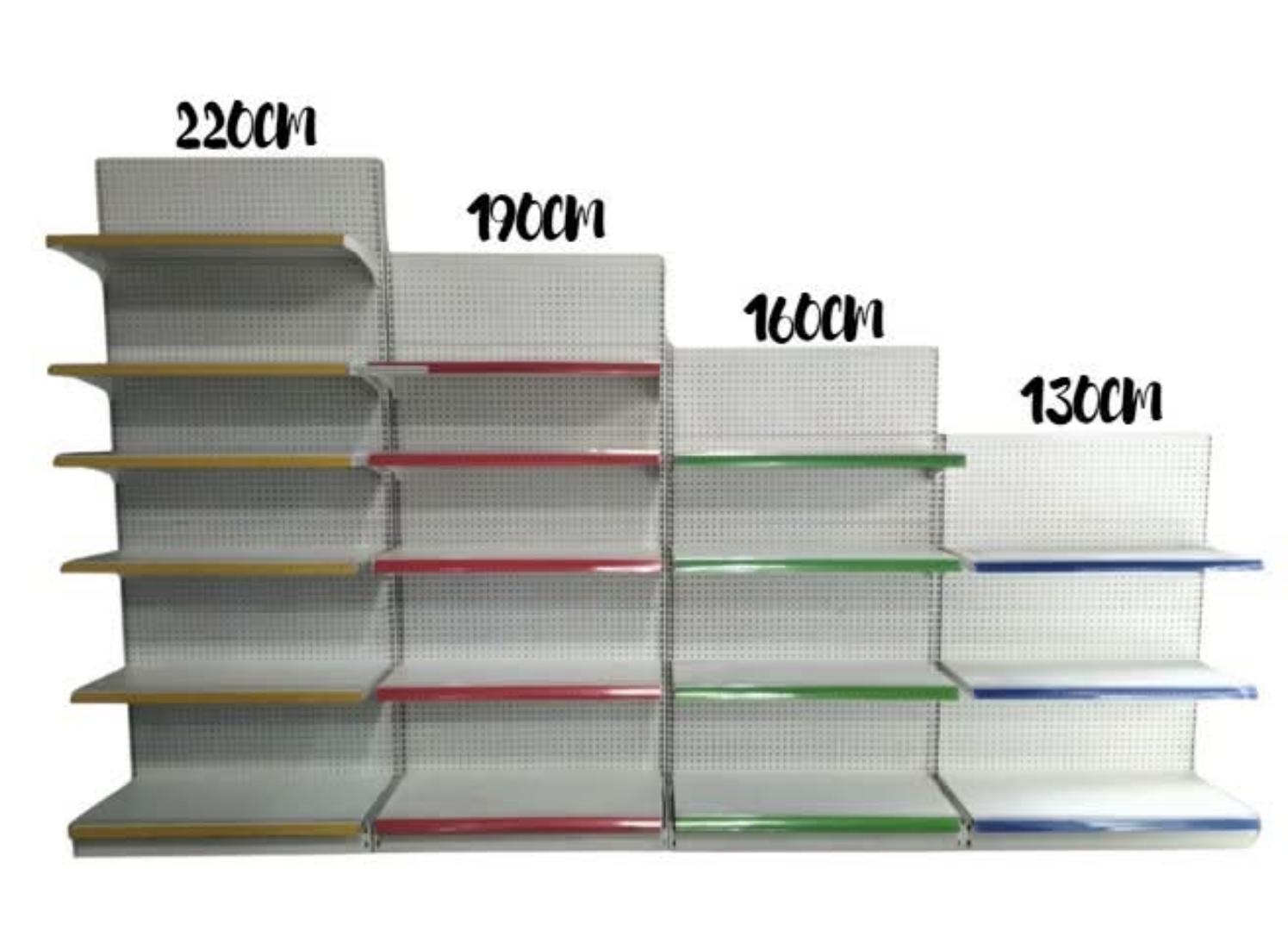 Britways Premium Supermarket Wall Shelves- Heavy-duty Adjustable Display Shelves