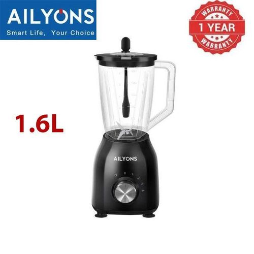 AiLyons 2-in-1 Blender B205 1.6L with Grinder Jar, 300W Powerful Motor, Multi-Speed Control, Durable Unbreakable Jar, Stainless Steel Blades, Smoothie Maker & Spice Grinder for Home Use