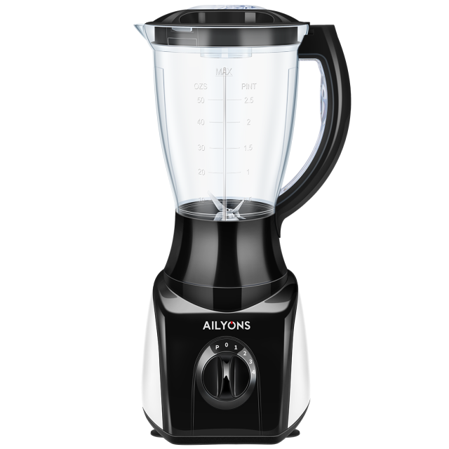 AiLyons FY-B305 2-in-1 Blender with Grinder 1.5L, 300W Powerful Motor, 4 Speed Control with Pulse, Unbreakable Jar, Stainless Steel Blades, Multi-Purpose Smoothie & Spice Grinder