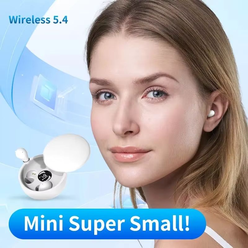 SK26 TWS Wireless Bluetooth 5.4 Headphones In-Ear Invisible Sleep Earbud With Mic Noise Cancelling Earphones HIFI Music Headset