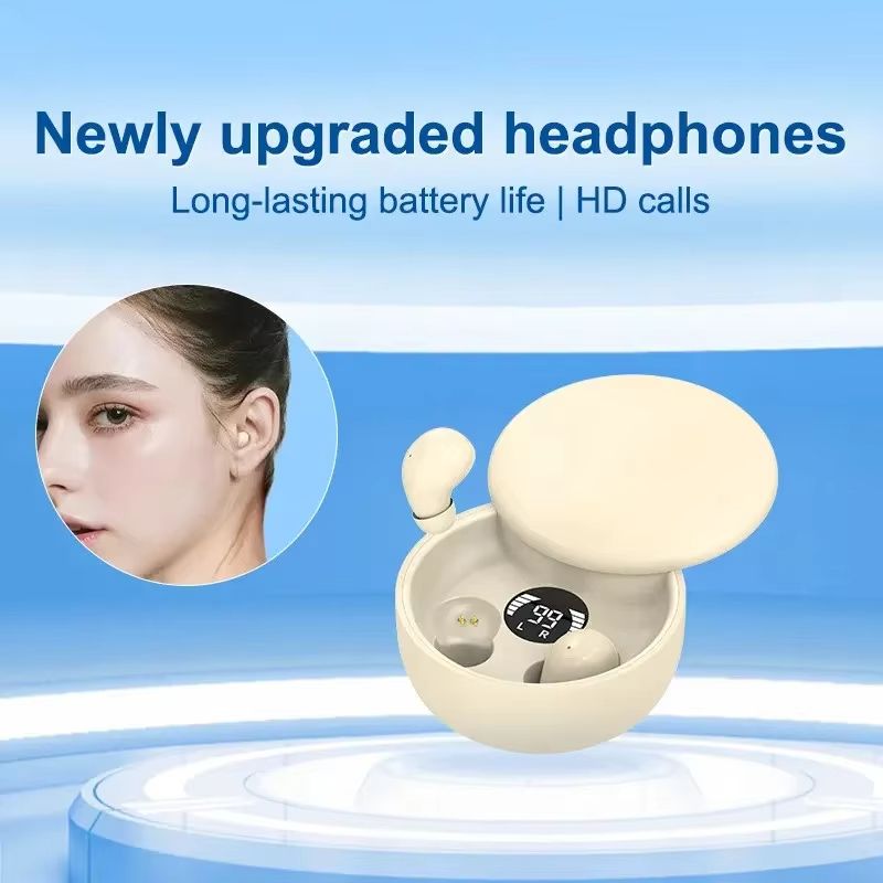 SK26 TWS Wireless Bluetooth 5.4 Headphones In-Ear Invisible Sleep Earbud With Mic Noise Cancelling Earphones HIFI Music Headset