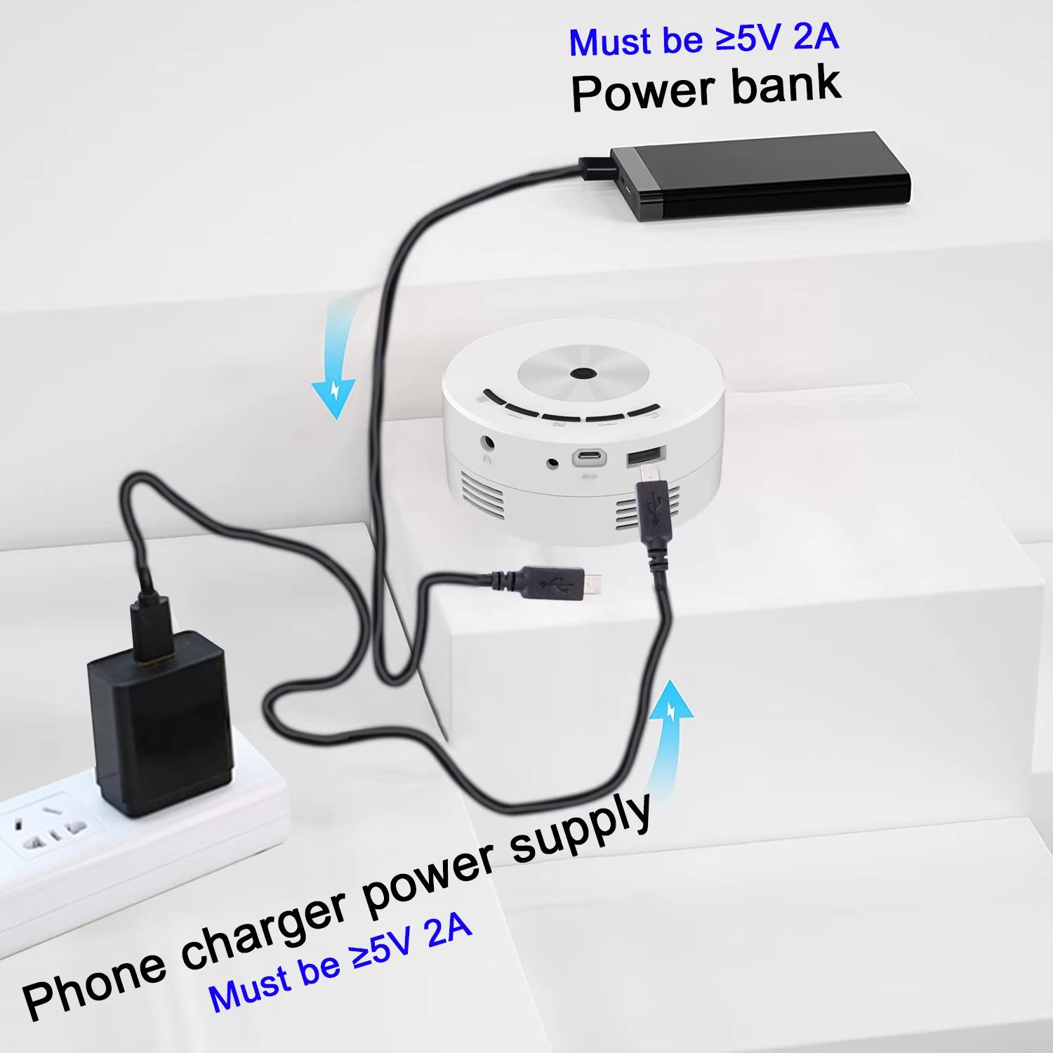 YT200 projector portable home theater small entertainment projector, can be plugged into a phone, supports 5V2A mobile power