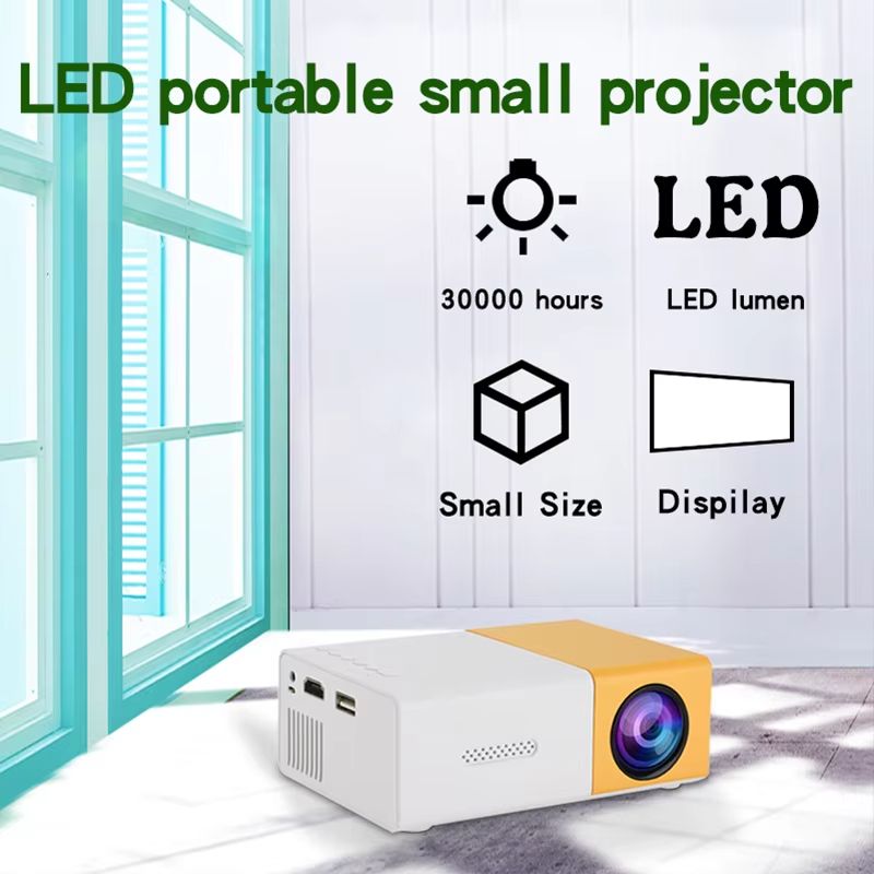 YG300 is suitable for bedroom, dormitory, student mobile screen projection, home theater, 4K projector, home projector