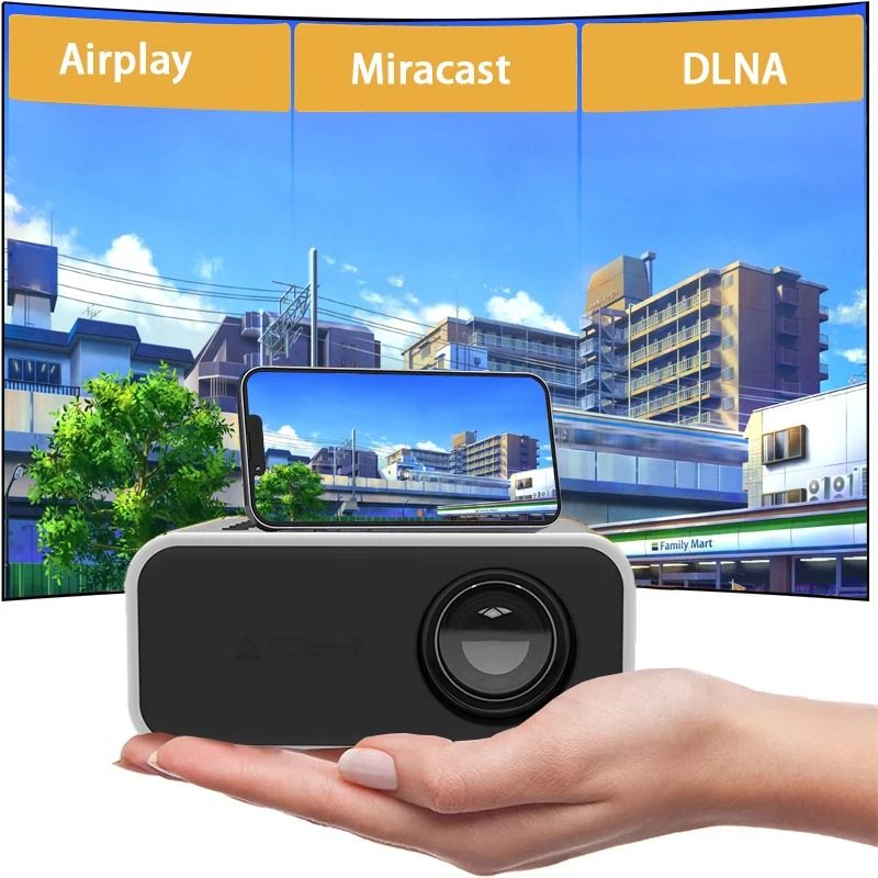 yt300 supports 1080p outdoor use for convenient indoor mobile viewing, and supports the same screen high-definition projector