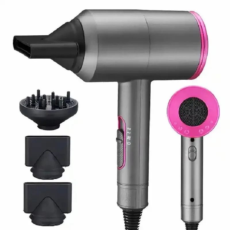 Professional Hair Dryer Strong Wind Hot Air Cold Air Ion Salon HairDryer 2000w Brush Negative Ion Blow Dryer with Diffuser