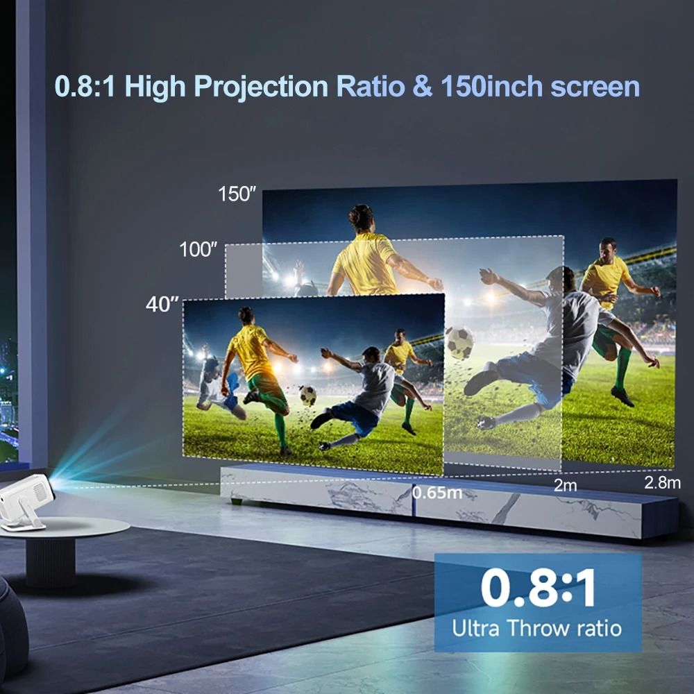 4K Projector PG310 Full HD Android 11 Wifi6 300ANSI Allwinner H713 BT5.4 Native 1280*720P Home Cinema Outdoor Projetor PG310