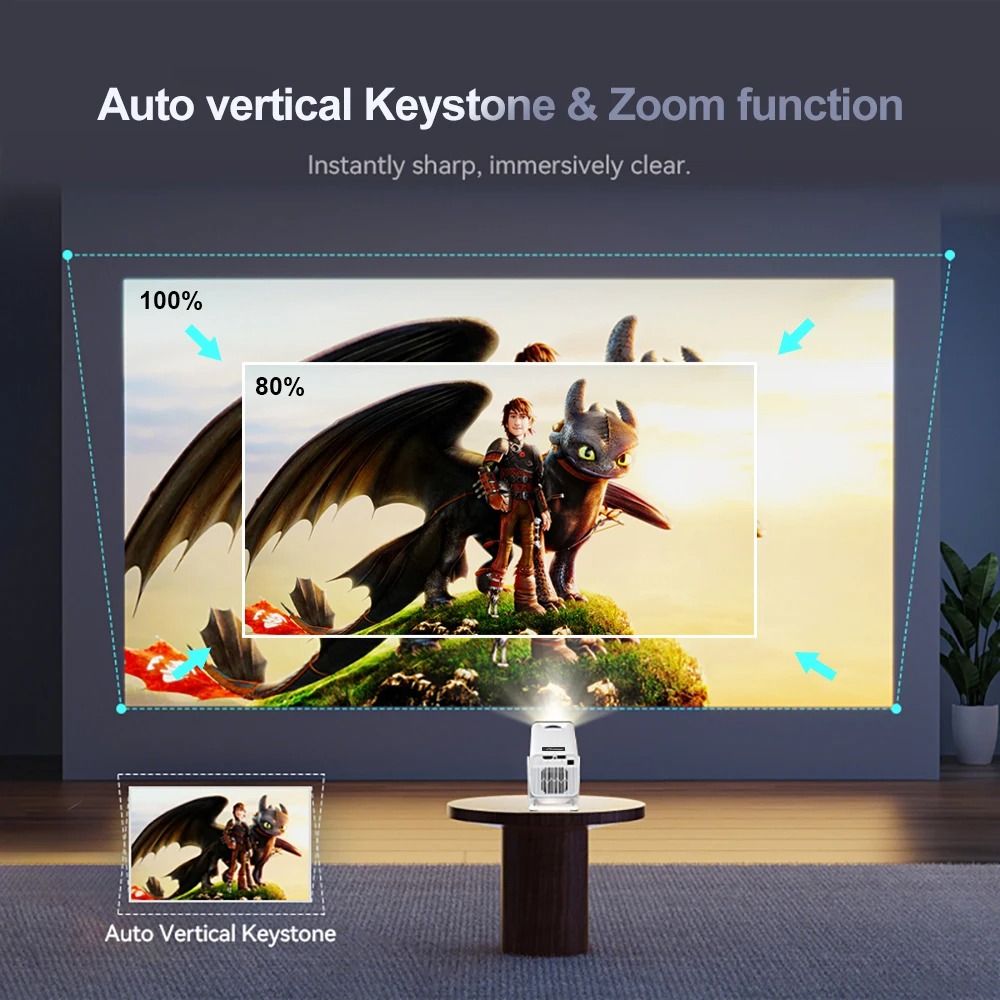 4K Projector PG310 Full HD Android 11 Wifi6 300ANSI Allwinner H713 BT5.4 Native 1280*720P Home Cinema Outdoor Projetor PG310
