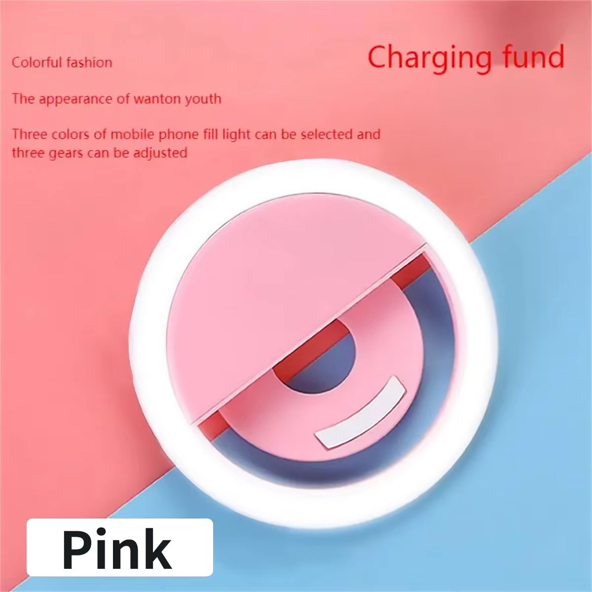 Mini Selfie Ring Light for Mobile Phone LED Lamp USB Charge Portable for Video Photograph Selfie Light for Live Makeup