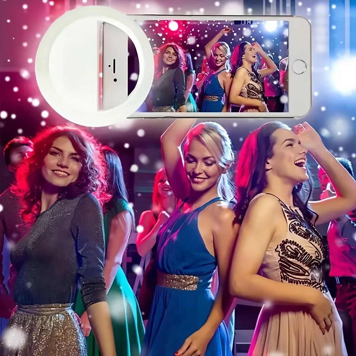 Mini Selfie Ring Light for Mobile Phone LED Lamp USB Charge Portable for Video Photograph Selfie Light for Live Makeup