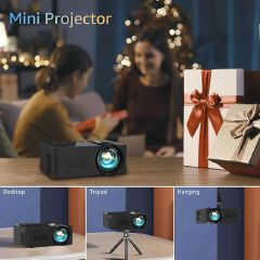 YT100 portable wireless connected mobile projector 5V2A power supply with built-in speaker 15ANSI for home outdoor projection