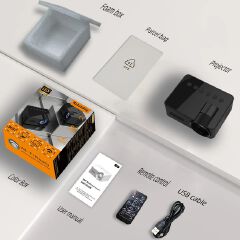 YT100 portable wireless connected mobile projector 5V2A power supply with built-in speaker 15ANSI for home outdoor projection