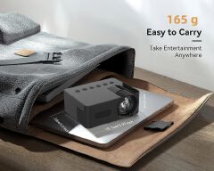 YT100 portable wireless connected mobile projector 5V2A power supply with built-in speaker 15ANSI for home outdoor projection