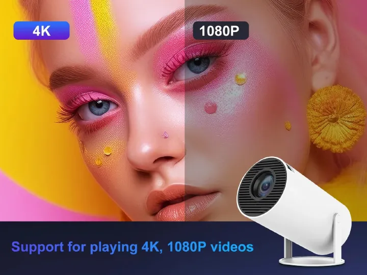 HY300 Plus+Wifi6 Projector 290ANSI Android 14 Dual BT5.0 1280*720P Home Cinema Outdoor portable HY300 Pro +