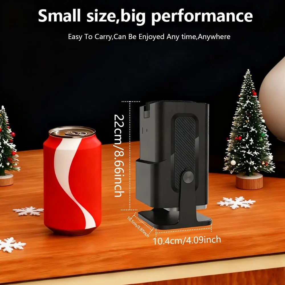 HY320 Mini Newly Native 720P Android 13 4K Projector 390ANSI Wifi6 BT5.0 Cinema Outdoor Portable 180° Rotable Projector