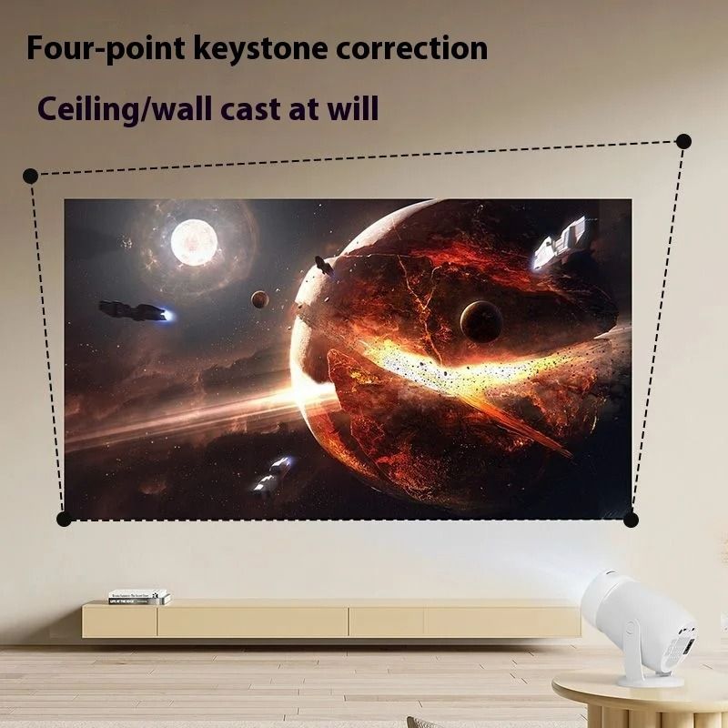 2026 Smart Projector 1080P Portable Android13 HY400 Pro Plus WiFi Game Mini 4K Video Projectors with LED LCD