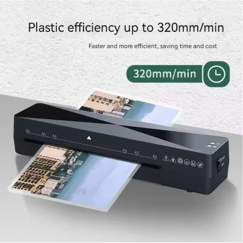 FNL001 laminating machine for office and home use, suitable for cold and hot double plastic of documents and photos below A4