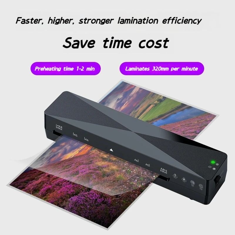 FNL001 laminating machine for office and home use, suitable for cold and hot double plastic of documents and photos below A4