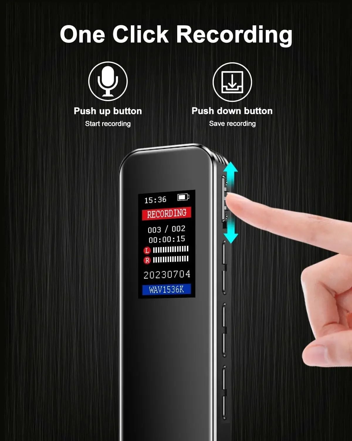 Digital Voice Activated Recorder for Lectures And Meetings with Capacity Sound Audio Recorder
