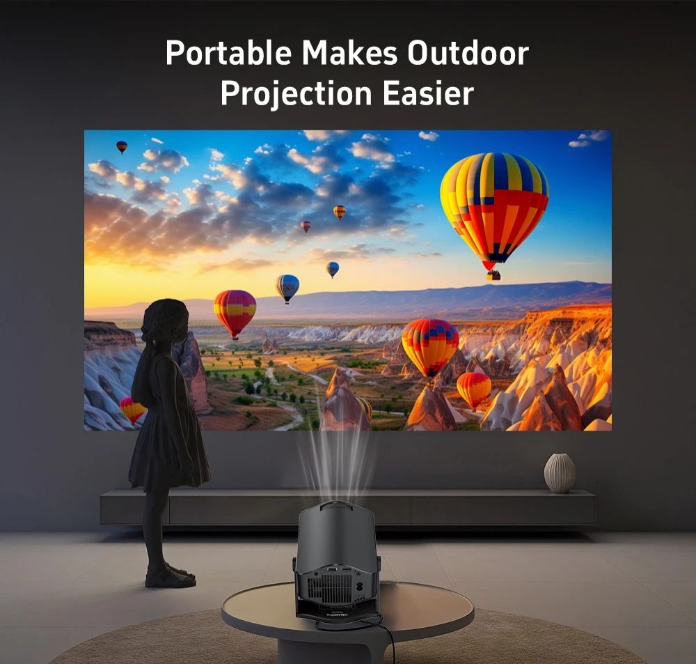 Android 11 HM400 Pro Projector Light Source LED Display Large Screen Dual Wi-Fi6 BT5.2 720P Portable Cinema Projector Upgraded