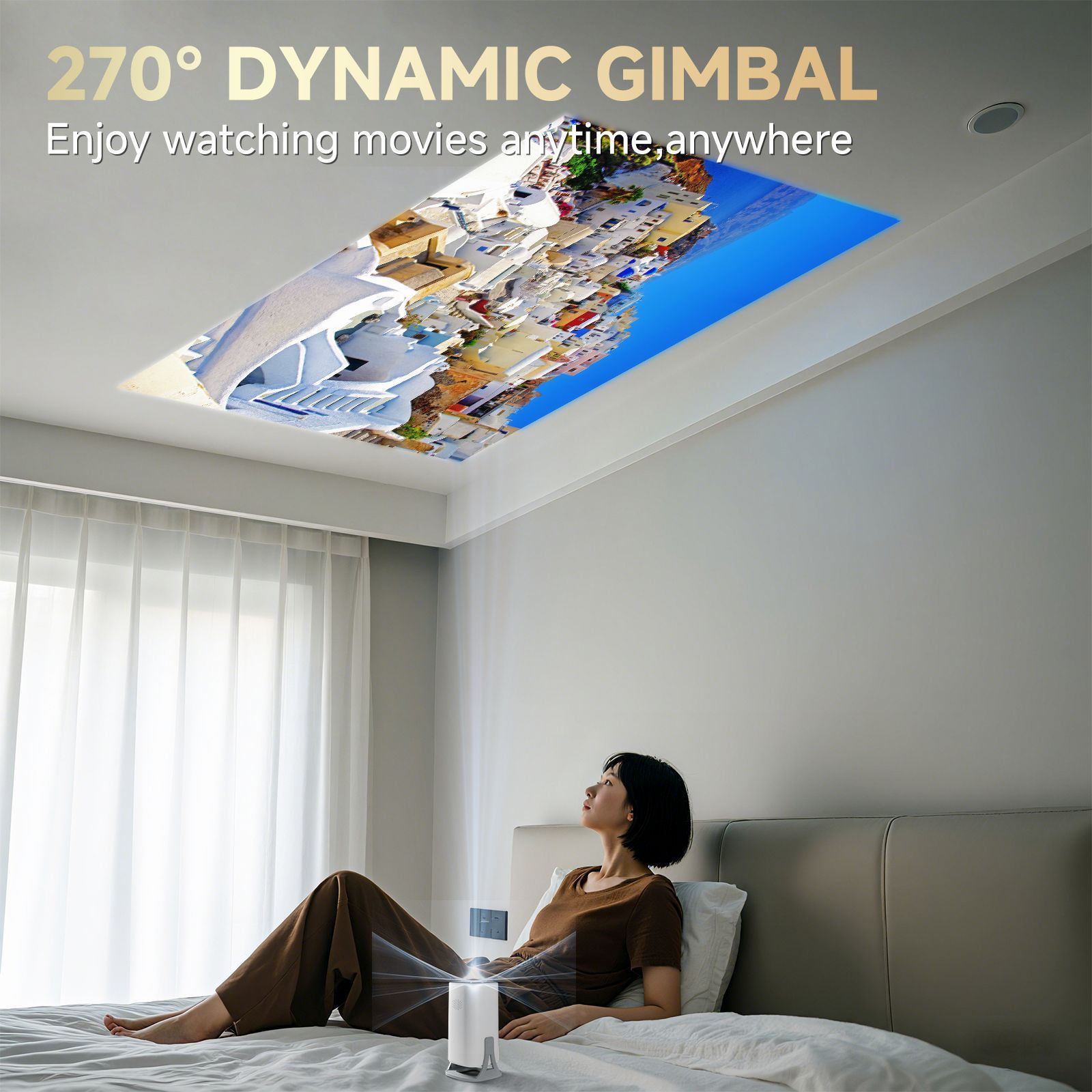 2026 New S40PRO Portable Mini Home Projector - Wireless Screen Mirroring, Android System, 4K HD Display | Small Body, Full Functions, Premium Quality