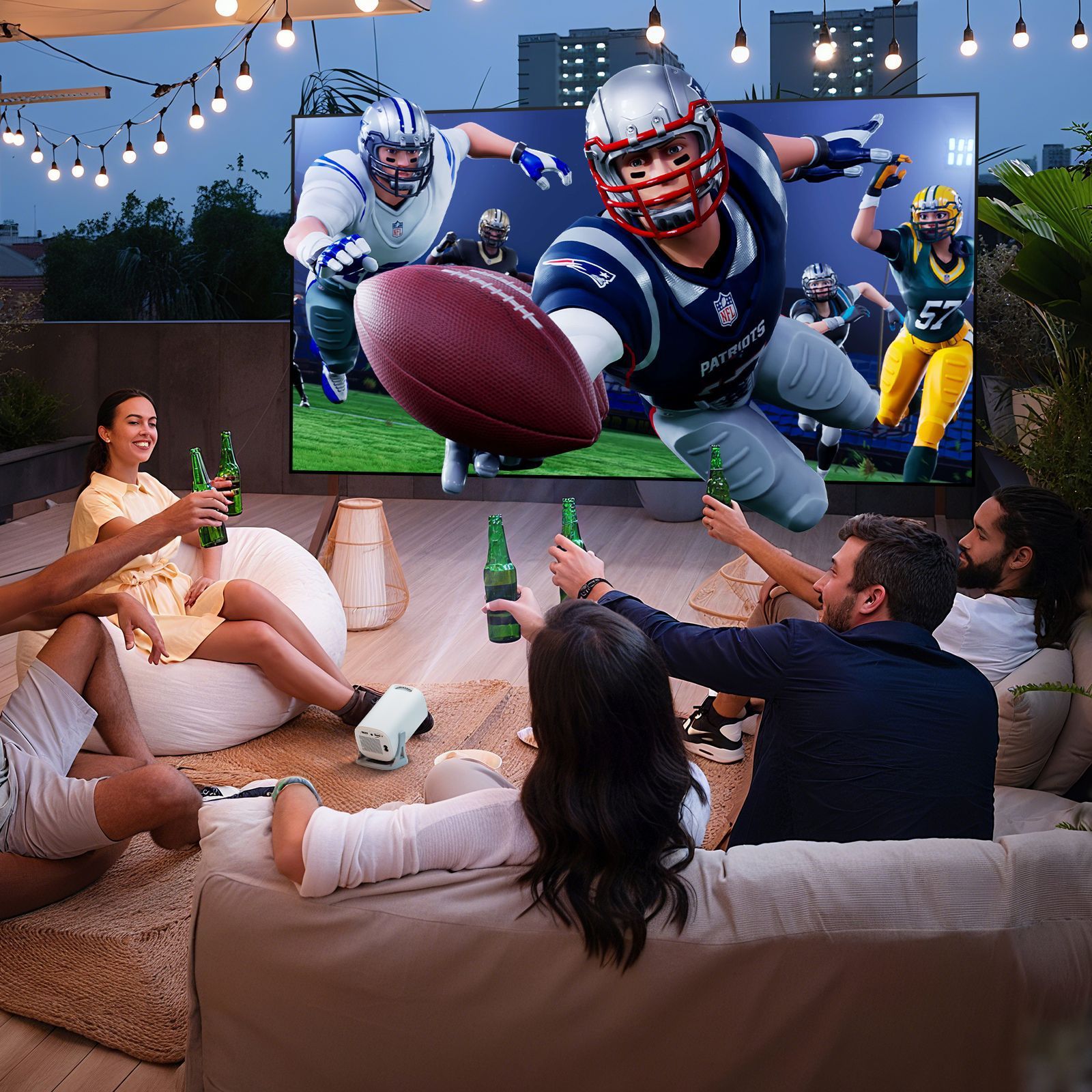 2026 New S40PRO Portable Mini Home Projector - Wireless Screen Mirroring, Android System, 4K HD Display | Small Body, Full Functions, Premium Quality