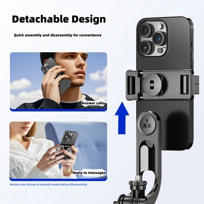 F16 Selfie Stick with Adjustable Tripod, 360° Shooting, Detachable Phone Holder, Bluetooth,1.7m Telescopic,Android/iOS