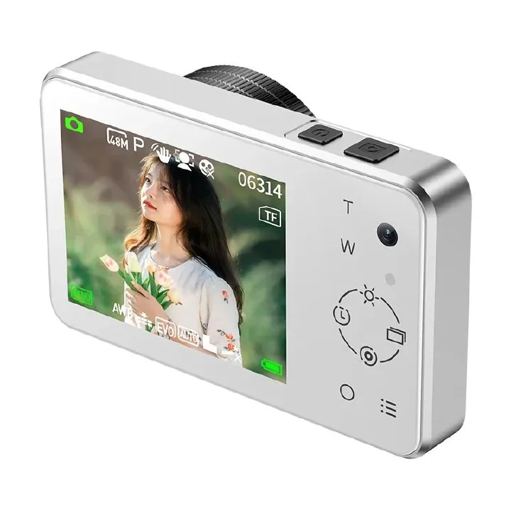 Digital Camera 2.8-inch IPS HD Touch Screen Metal Body Dual Camera for Campus Travel Selfies 32GB Storage