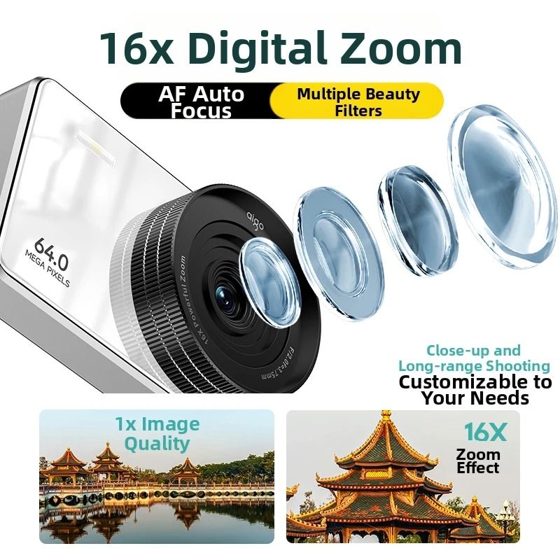 Digital Camera 2.8-inch IPS HD Touch Screen Metal Body Dual Camera for Campus Travel Selfies 32GB Storage