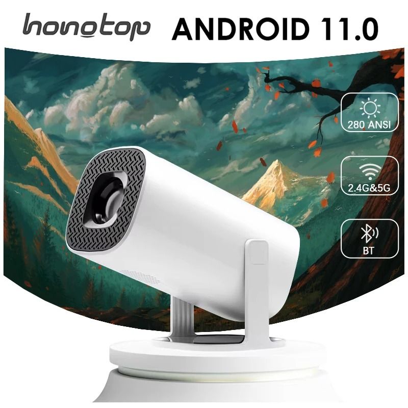 P30  Android Projector Android 11 WiFi6 Support 4K BT5.0 Projector 1280*720P Home Cinema Portable Mini Projector