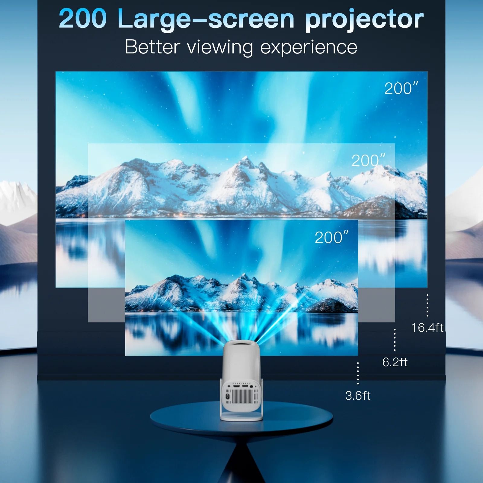 P30  Android Projector Android 11 WiFi6 Support 4K BT5.0 Projector 1280*720P Home Cinema Portable Mini Projector