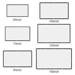 Projectors Screen Fabric Projector Cloth Anti-light 60 72 84 100 120 150inch Home Outdoor Office Simple Curtain Accessories