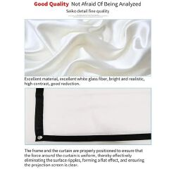 Projectors Screen Fabric Projector Cloth Anti-light 60 72 84 100 120 150inch Home Outdoor Office Simple Curtain Accessories