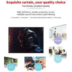 Projectors Screen Fabric Projector Cloth Anti-light 60 72 84 100 120 150inch Home Outdoor Office Simple Curtain Accessories