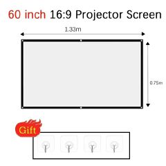 Projectors Screen Fabric Projector Cloth Anti-light 60 72 84 100 120 150inch Home Outdoor Office Simple Curtain Accessories