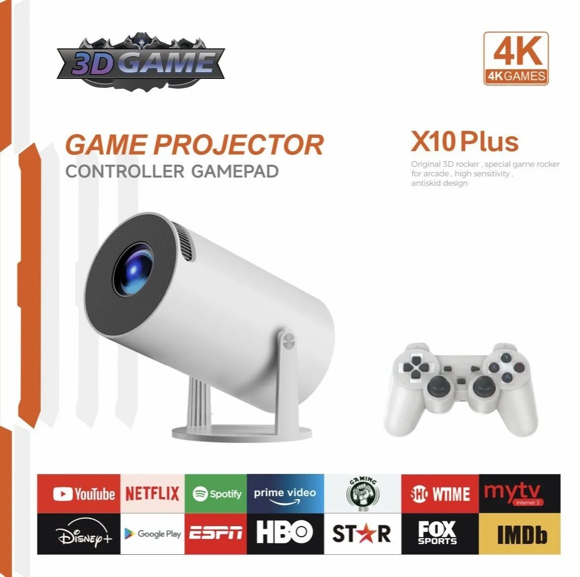 border X10Plus game console projector bubble tube HY300 Android 4K Android H713 smart 720P projector