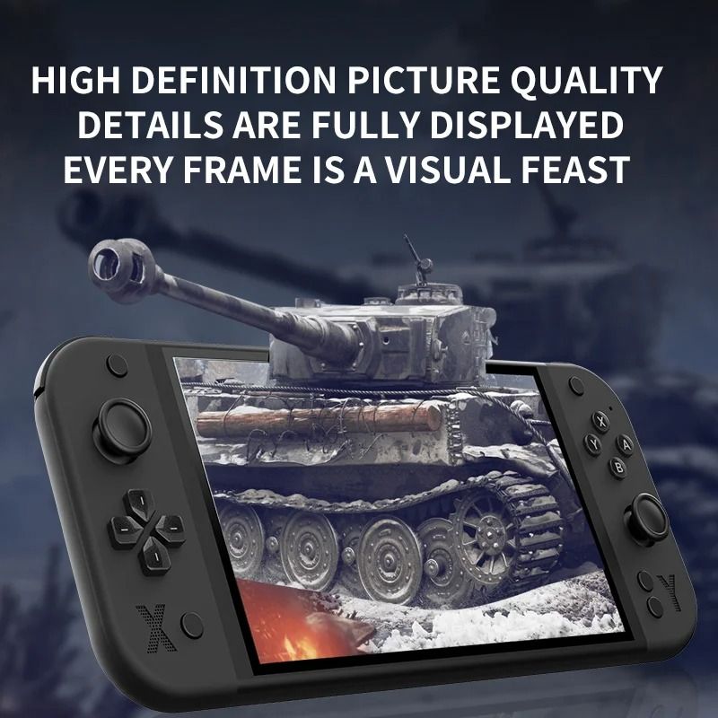 G90 Portable Handheld Game Console for PSP/PS1 7-Inch 64GB 4000mAh High-Definition Screen Retro TV Gaming Console Best Choice