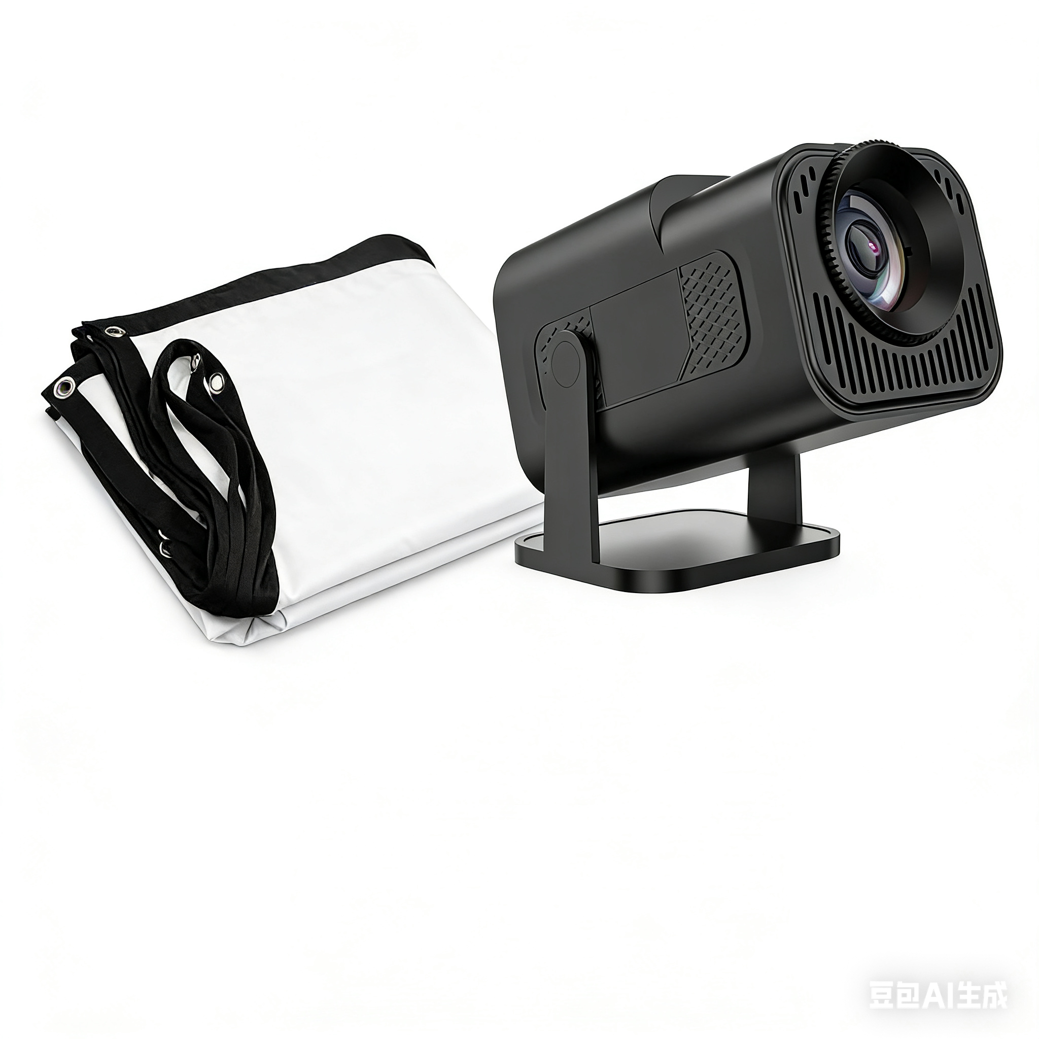 HY320 Mini Newly Native 720P Android 13 4K Projector 390ANSI Wifi6 BT5.0 Cinema Outdoor Portable 180° Rotable Projector