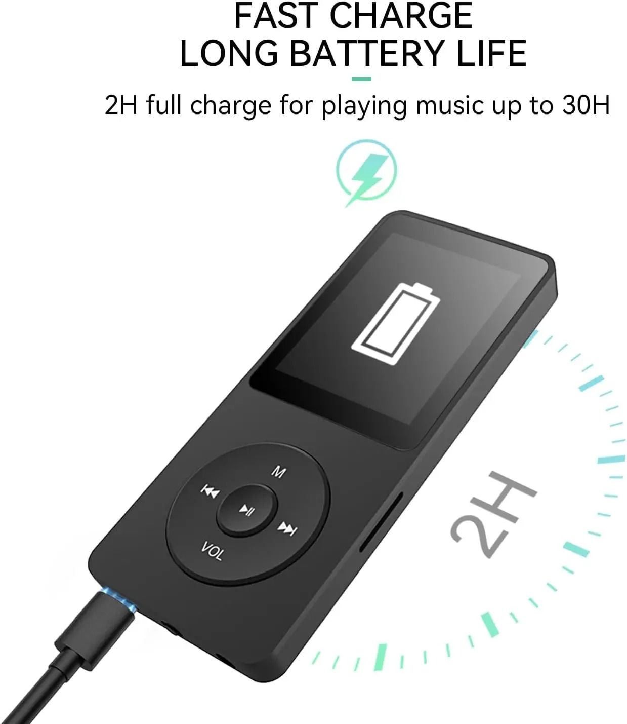 (Gift headphones)"Student MP3 Player with Bluetooth & Speaker - 1.8" Screen, Expandable Storage, Lossless Sound, Dictionary Function"