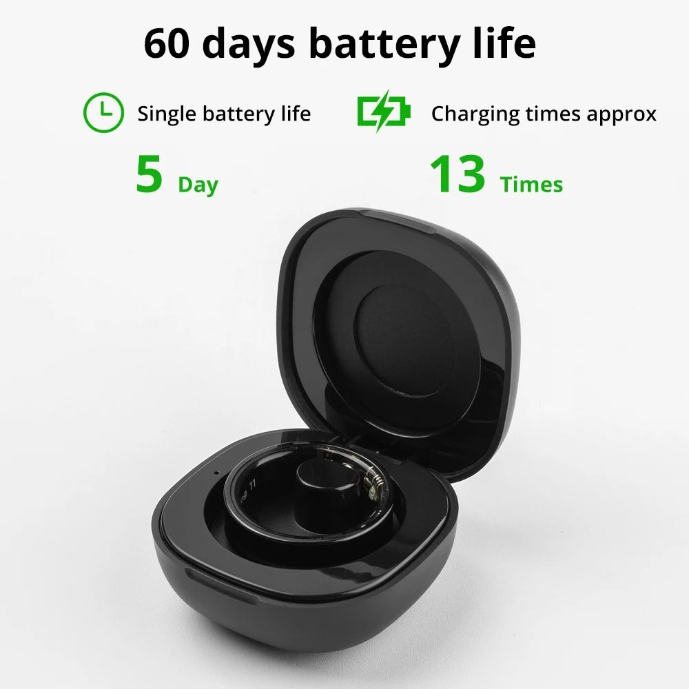 2026 COLMI R09 Smart Ring Men Women with Charging Case, Body Temperature Health and Sleep Monitor For Xiaomi Samsung Phone