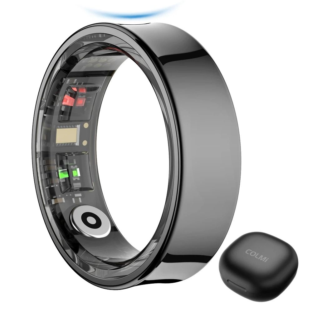 2026 COLMI R09 Smart Ring Men Women with Charging Case, Body Temperature Health and Sleep Monitor For Xiaomi Samsung Phone