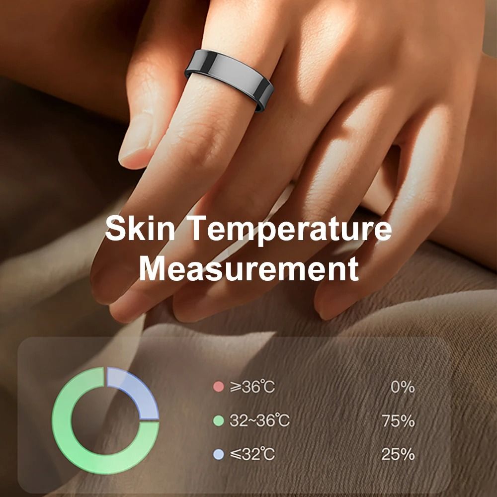 2026 COLMI R09 Smart Ring Men Women with Charging Case, Body Temperature Health and Sleep Monitor For Xiaomi Samsung Phone
