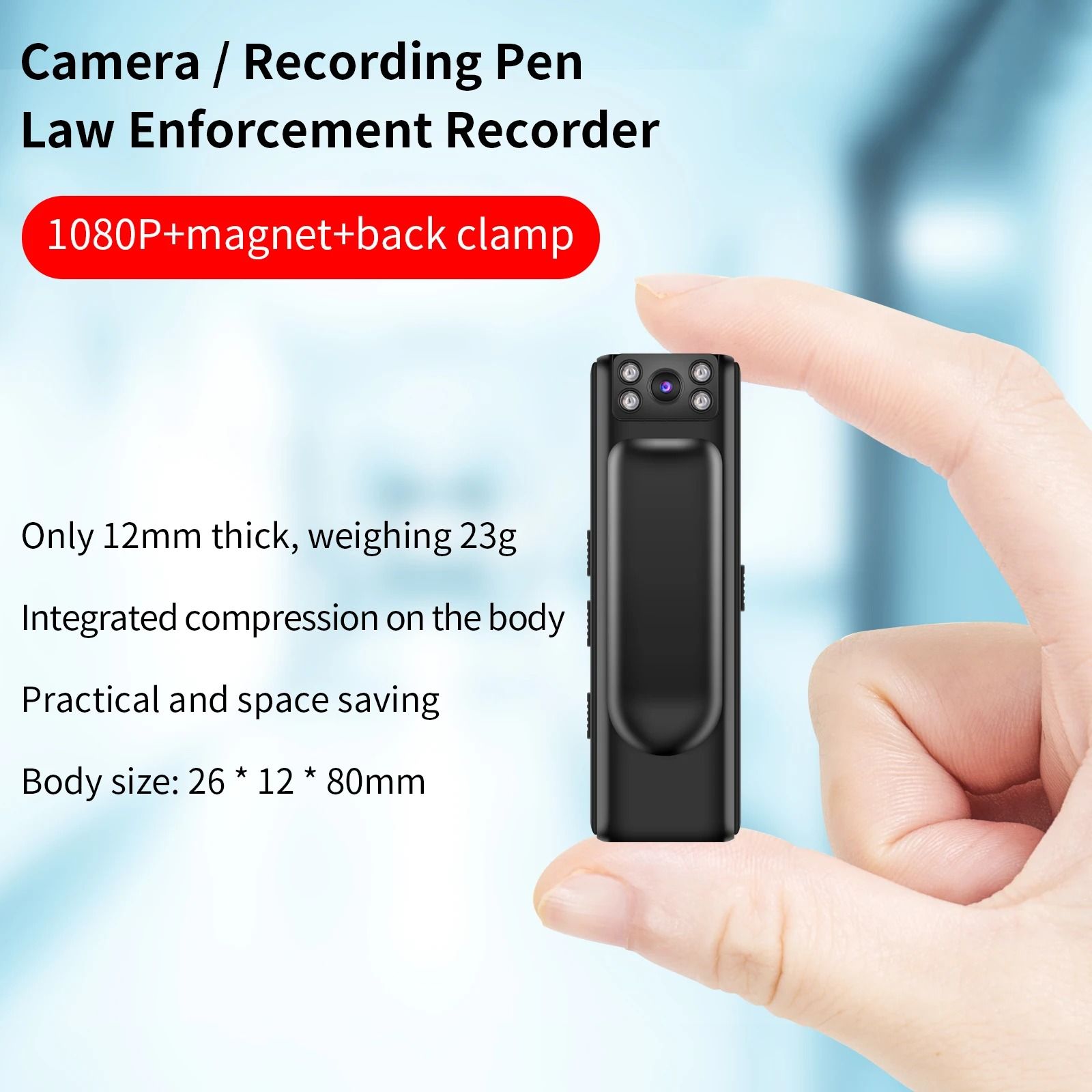 ZC-M6 HD 1080P Mini Body Camera Infrared Night Vision Camcorder Portable Digital Video Photo Voice Meeting Recorder Surveillance