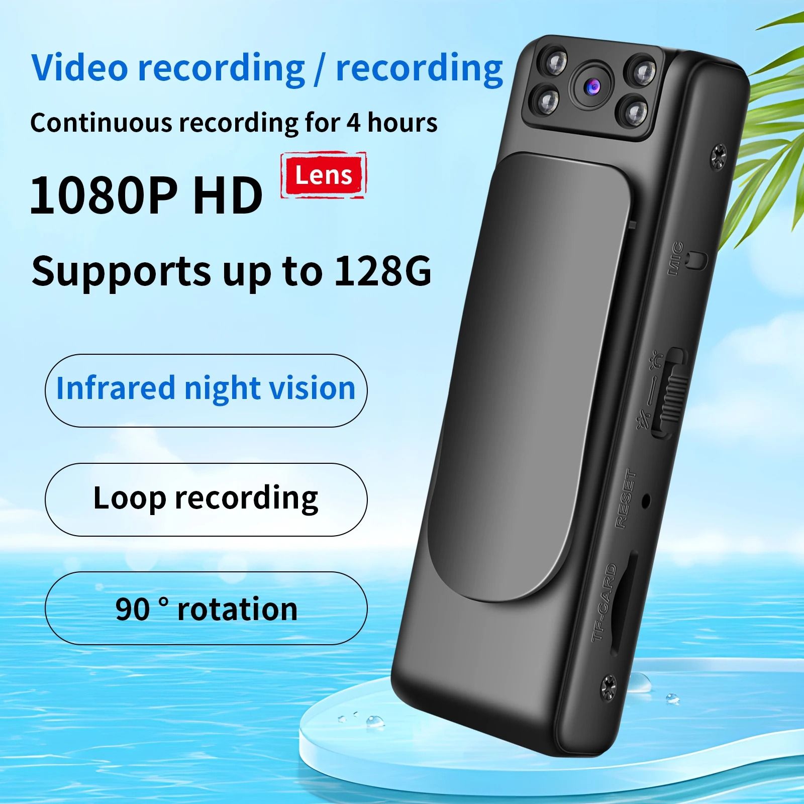 ZC-M6 HD 1080P Mini Body Camera Infrared Night Vision Camcorder Portable Digital Video Photo Voice Meeting Recorder Surveillance