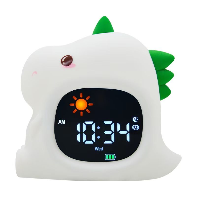 Alarm Clock for Kids Sleep Training Clock Cute Touch 9 Colors Night Light with White Noise Machine for Children Bedroom