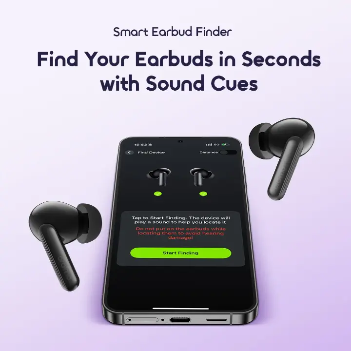 Oraimo SpaceBuds Lite 40-hour Playtime Havybass True Wireless Earbuds With APP Control True Wireless Earbuds Bluetooth Earphones