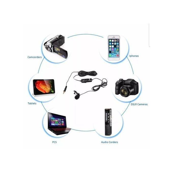 Boya BY-M1 Universal Single Lapel Microphone For PHONE CAMERA OMNI-DIRECTIONAL CONDENSER LAVALIER MIC