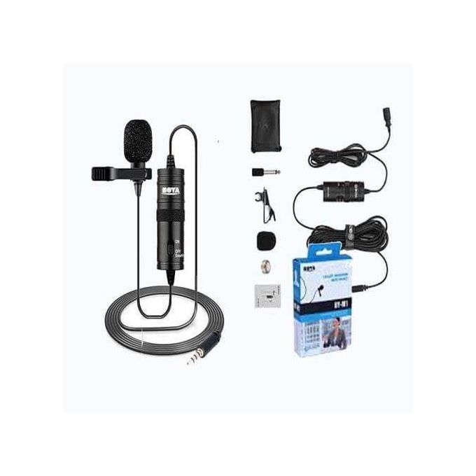 Boya BY-M1 Universal Single Lapel Microphone For PHONE CAMERA OMNI-DIRECTIONAL CONDENSER LAVALIER MIC
